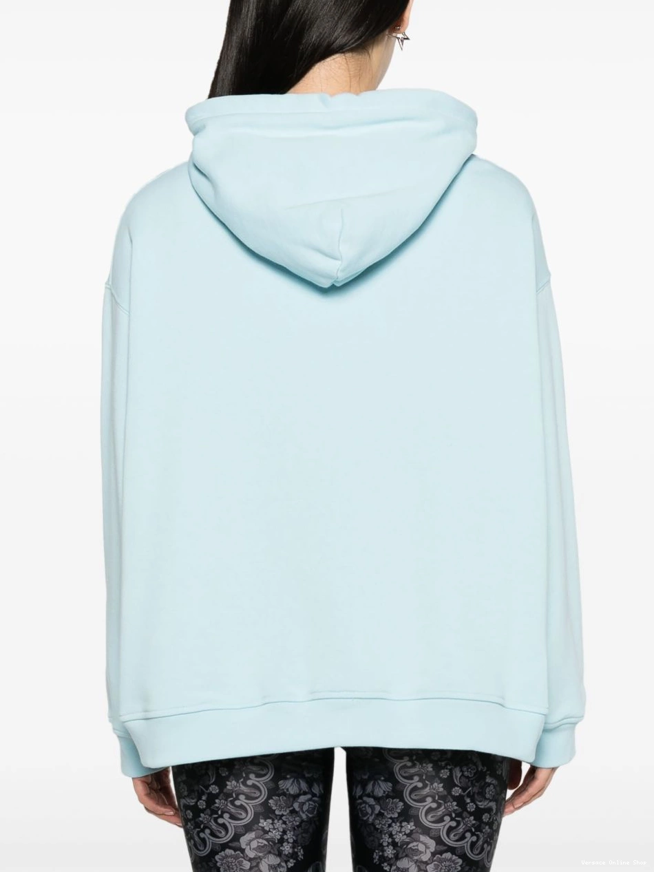Cheap Versace Re-Edition Women 1978 logo-embroidered hoodie 0319