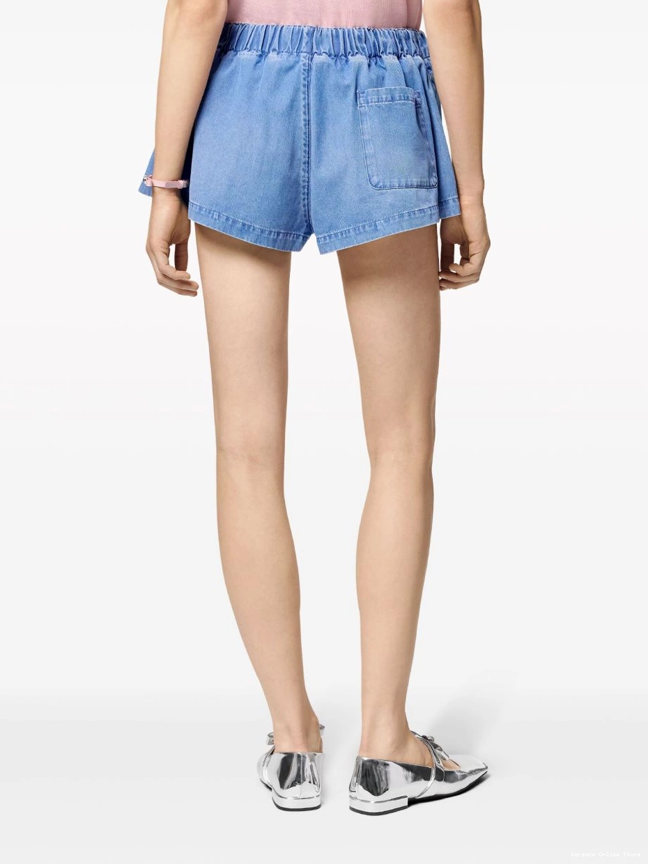 Cheap Women denim Versace boxer shorts 0316