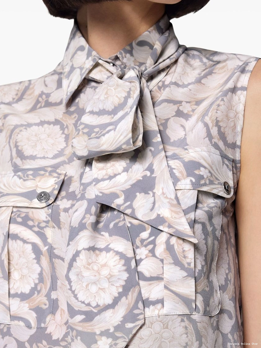 Affordable Barocco Versace Women silk blouse Lavalliere 0321