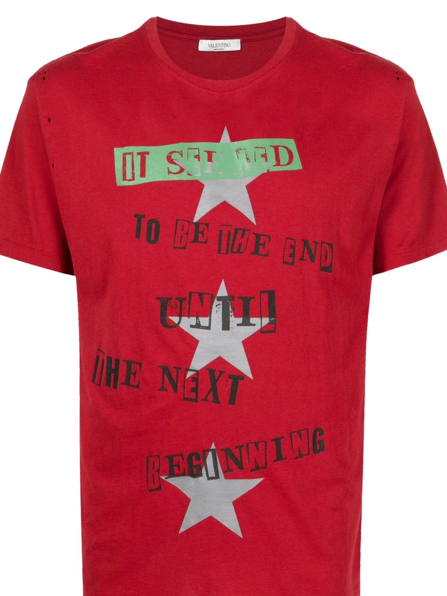 Versace T-shirt cotton Women slogan-print 0316