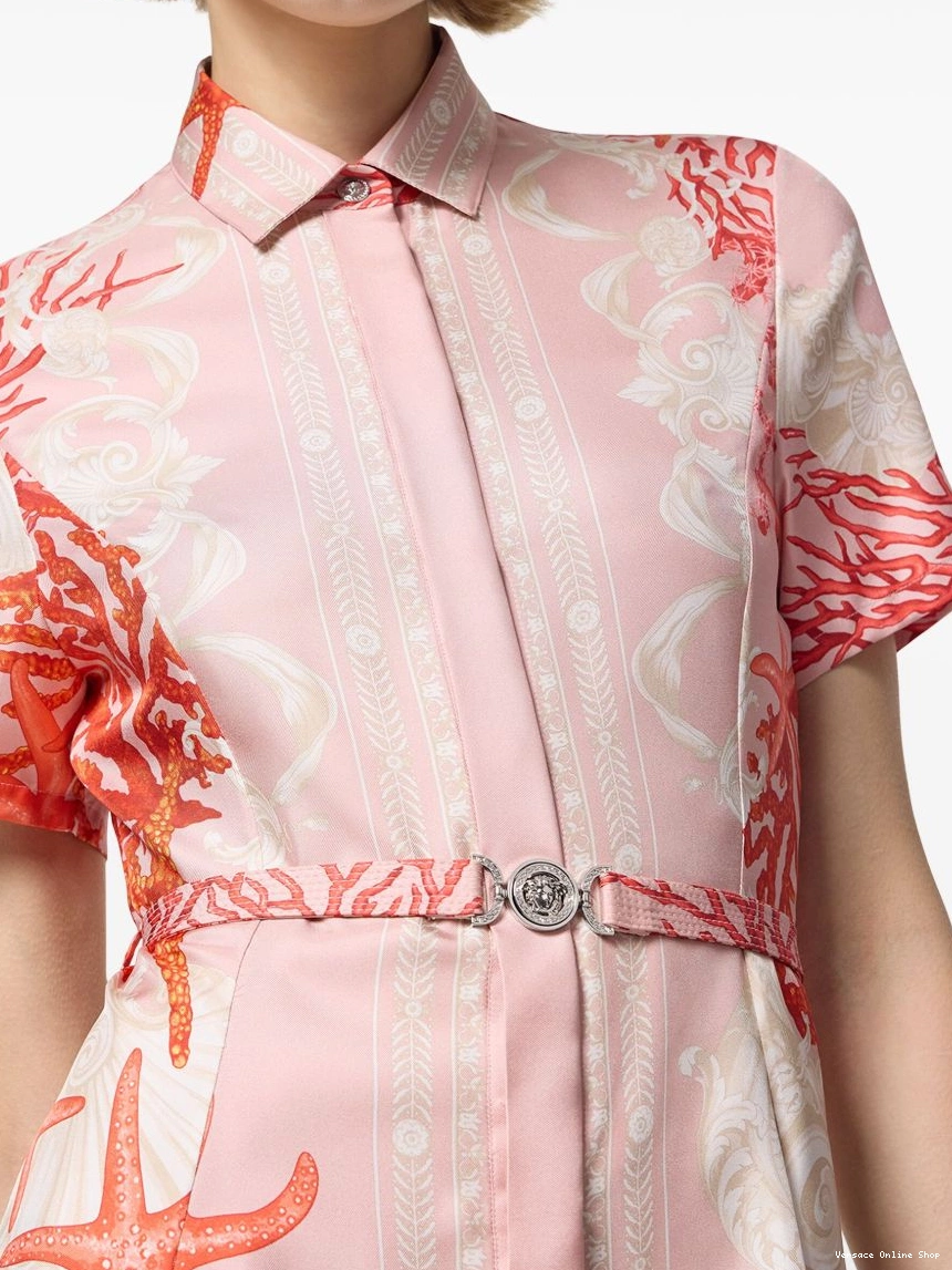 Affordable silk Barocco Women dress Sea shirt Versace 0320
