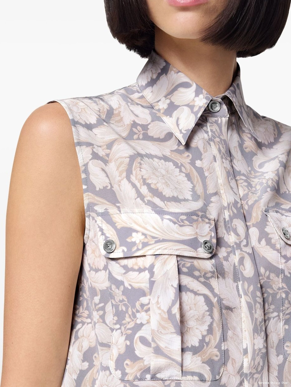 Affordable Barocco Versace Women silk blouse Lavalliere 0321