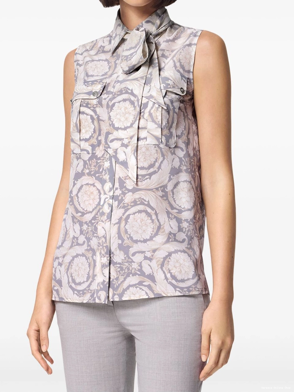 Affordable Barocco Versace Women silk blouse Lavalliere 0321