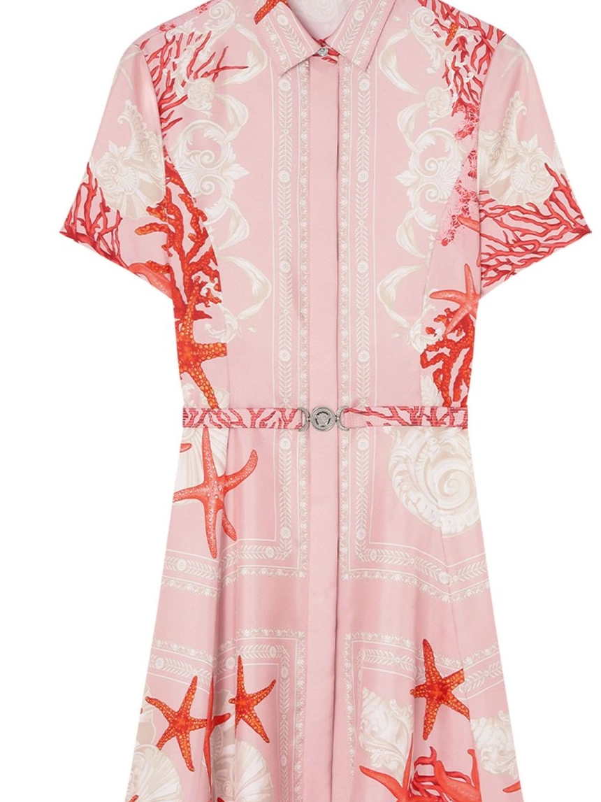 Affordable silk Barocco Women dress Sea shirt Versace 0320