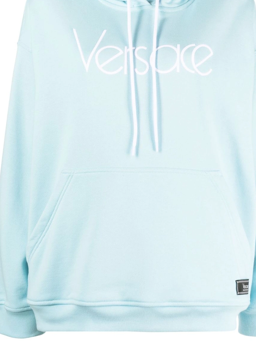 Cheap Versace Re-Edition Women 1978 logo-embroidered hoodie 0319