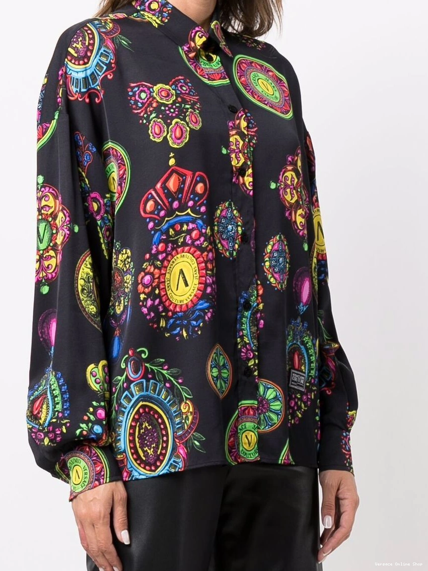 Cheap long-sleeve shirt Women Jeans Couture graphic-print Versace 0321