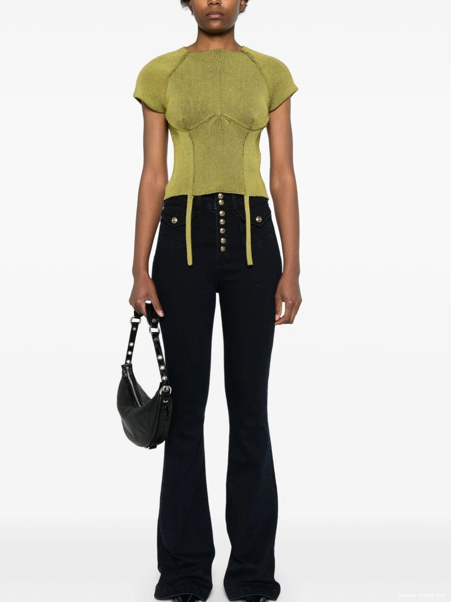 Affordable flared Couture Women high-rise Jeans Versace jeans 0319