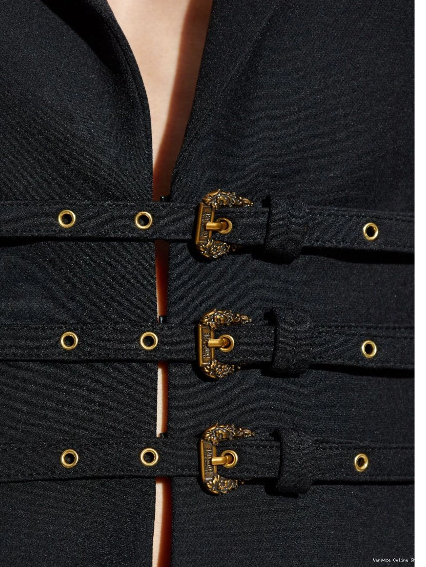 Cheap buckled Versace Women long Jeans sleeve blazer Couture 0320