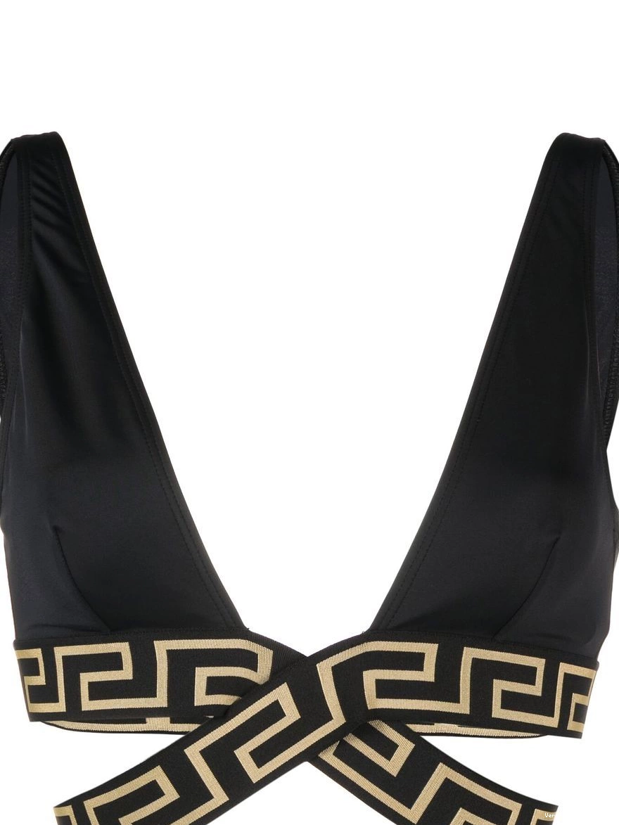 Cheap triangle Women top Versace Greca bikini Border 0317