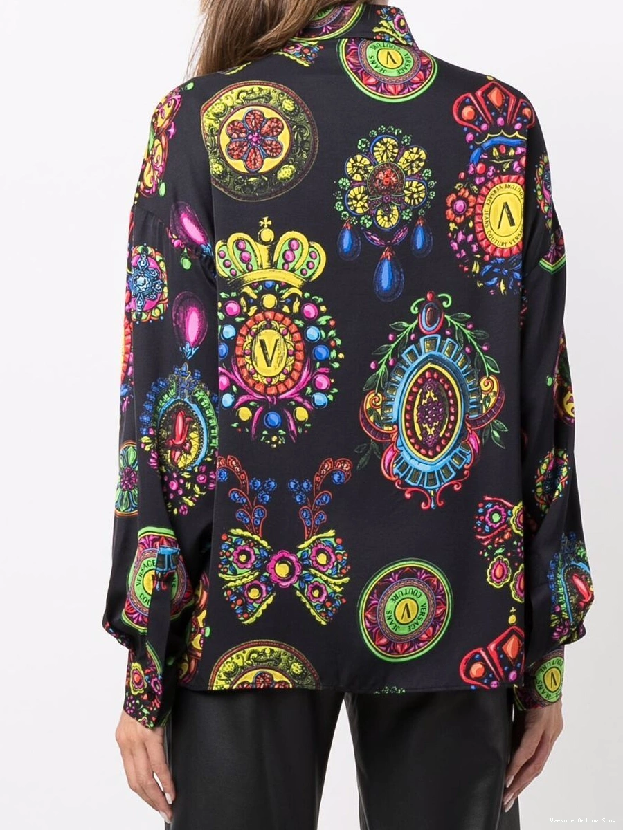 Cheap long-sleeve shirt Women Jeans Couture graphic-print Versace 0321