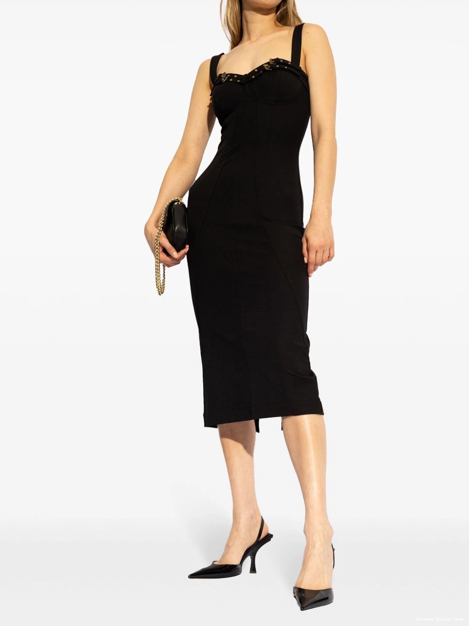 Cheap Women midi dress buckled-trim Versace Couture Jeans 0320