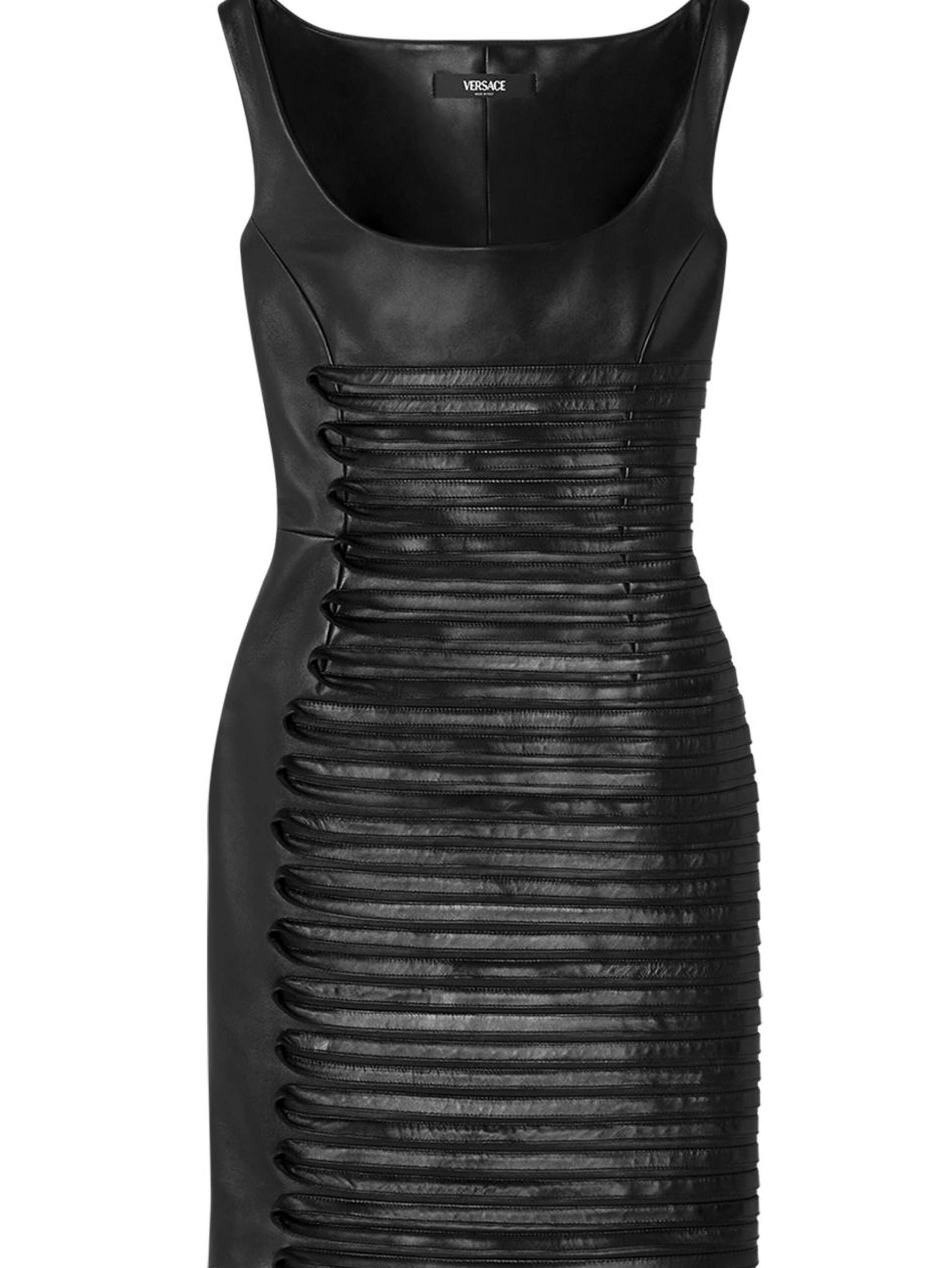 mini Women dress Versace scoop-neck leather 0315