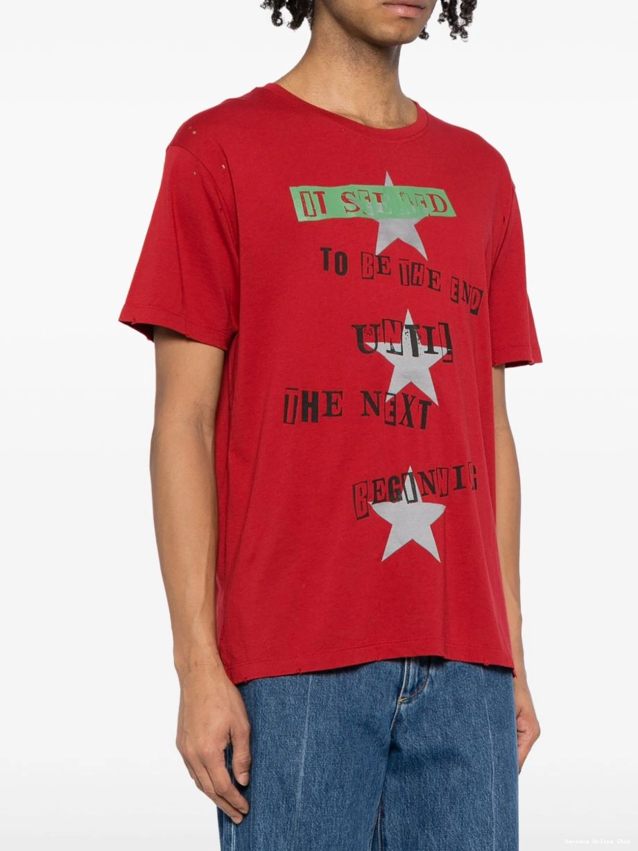 Cheap Versace T-shirt cotton Women slogan-print 0316