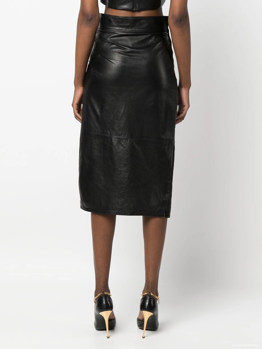 Affordable 1970s pencil skirt leather Women Versace 0317