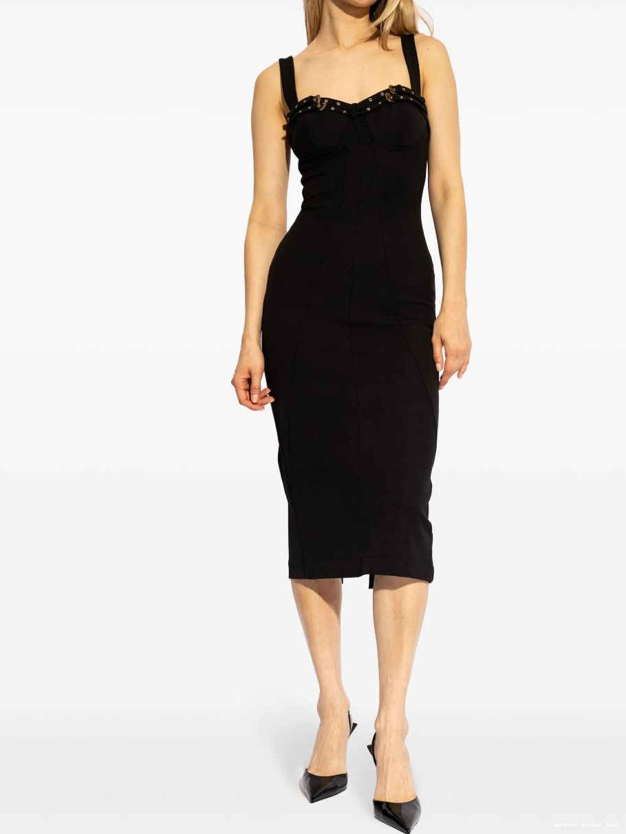 Cheap Women midi dress buckled-trim Versace Couture Jeans 0320