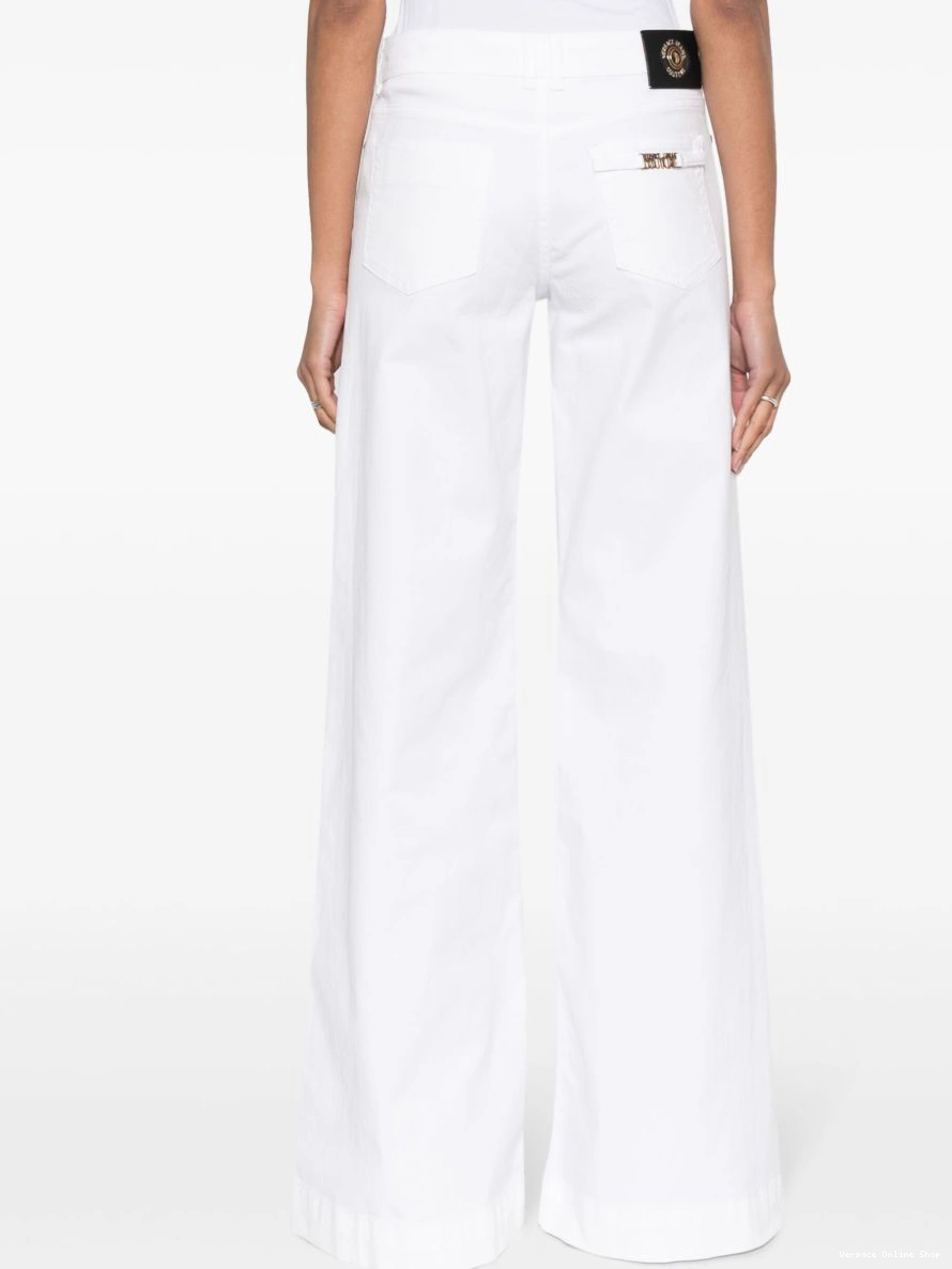 Affordable jeans Couture wide-leg Women logo-patch Versace Jeans 0322