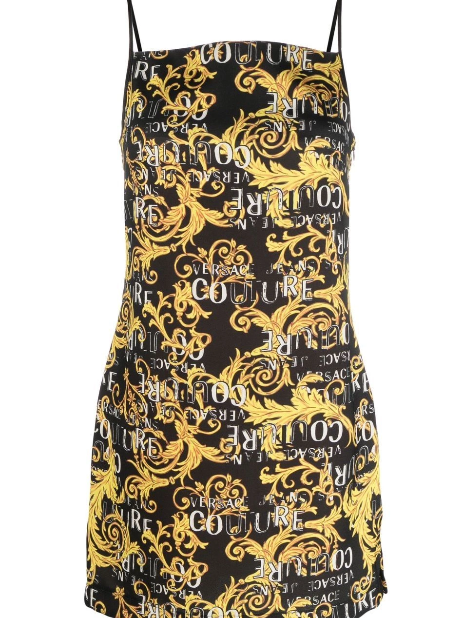 Women logo Versace Jeans print Couture minidress sleeveless 0315