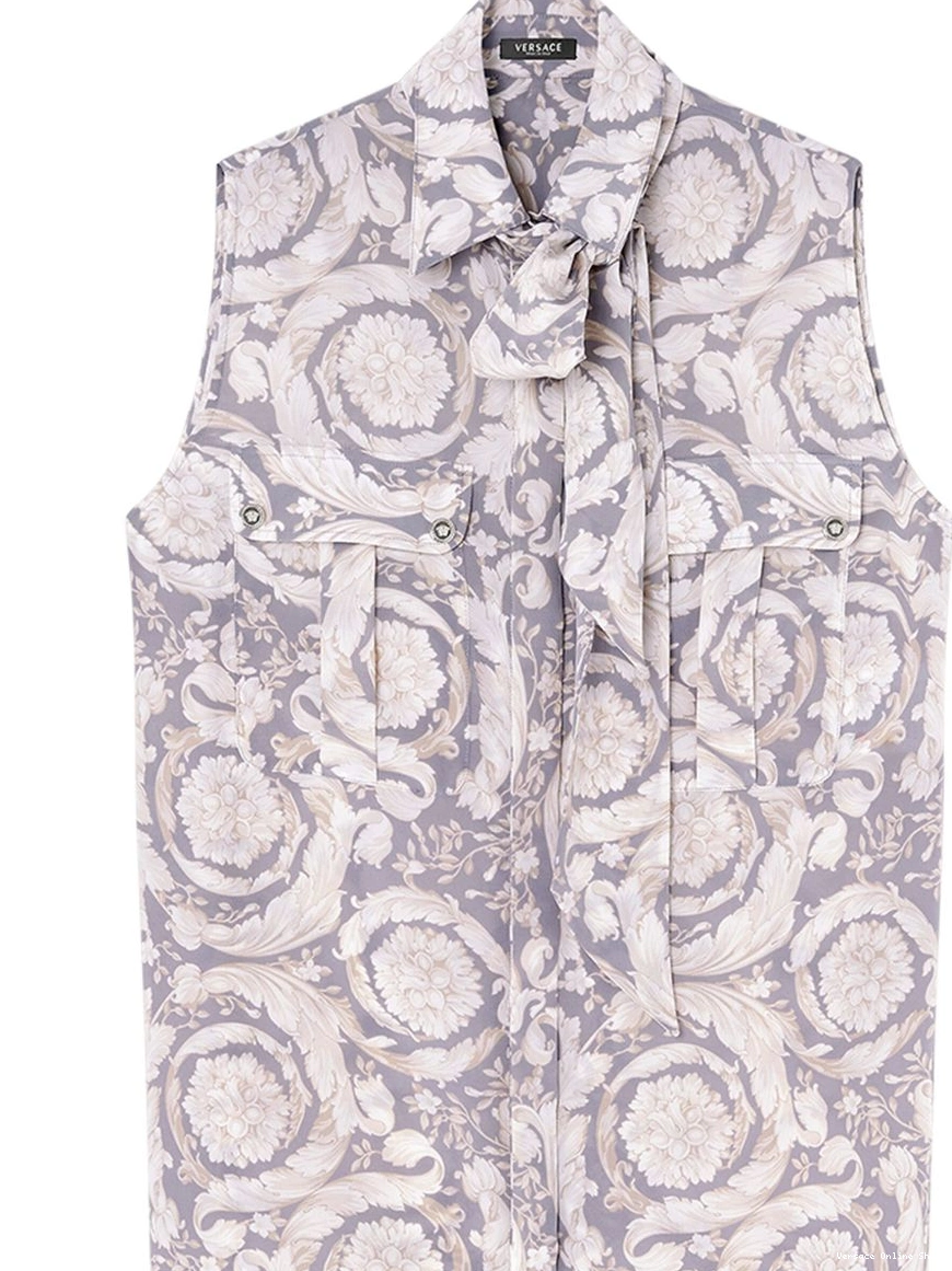 Affordable Barocco Versace Women silk blouse Lavalliere 0321