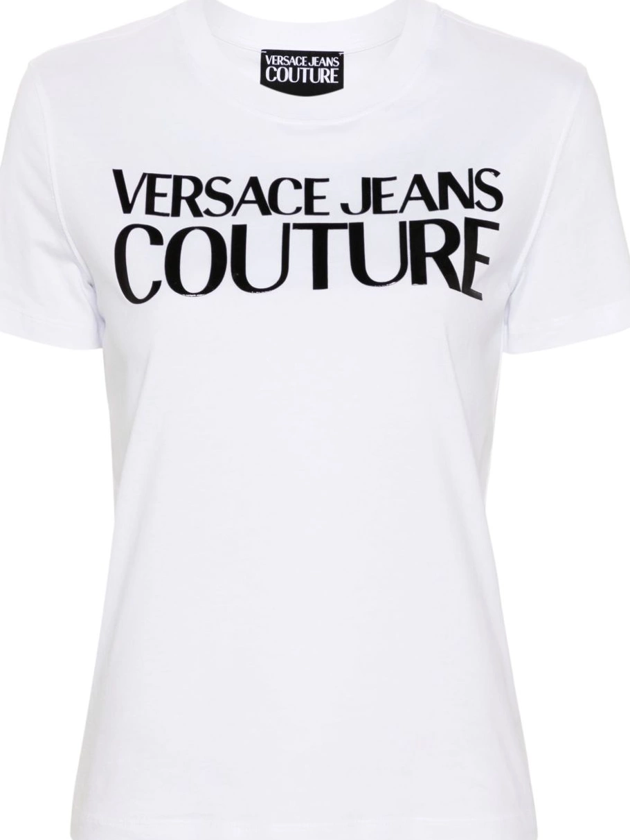 Cheap Women Couture Jeans T-shirt cotton logo-tape Versace 0321