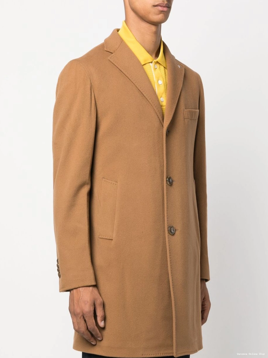 Affordable Women wool-blend Versace single-breasted coat 0316
