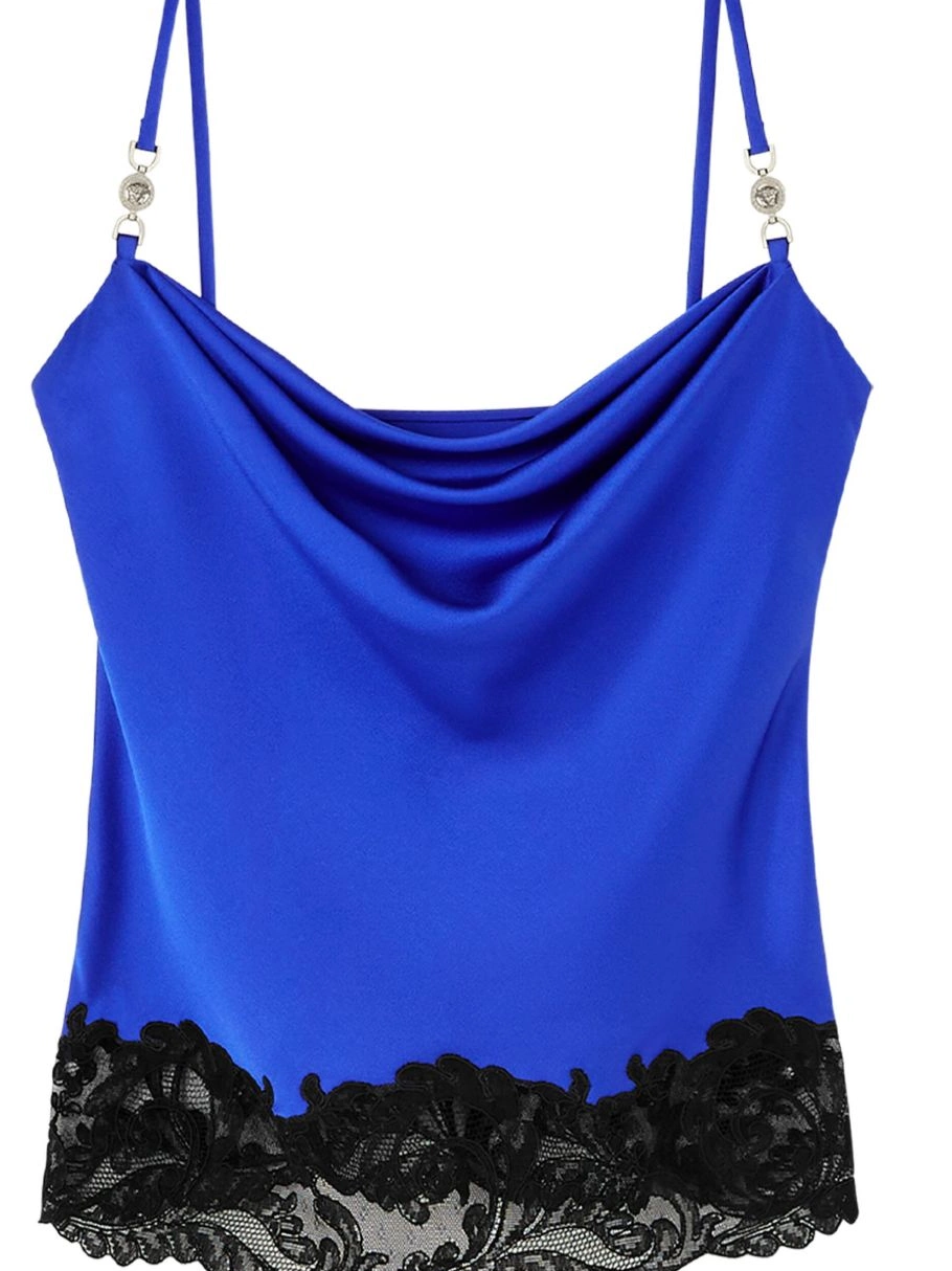 Versace Women Medusa lace-trim cami top 0315