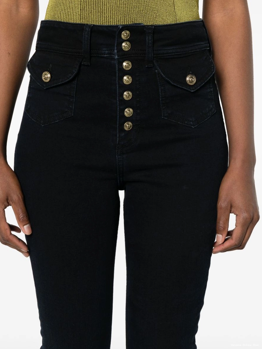 Affordable flared Couture Women high-rise Jeans Versace jeans 0319