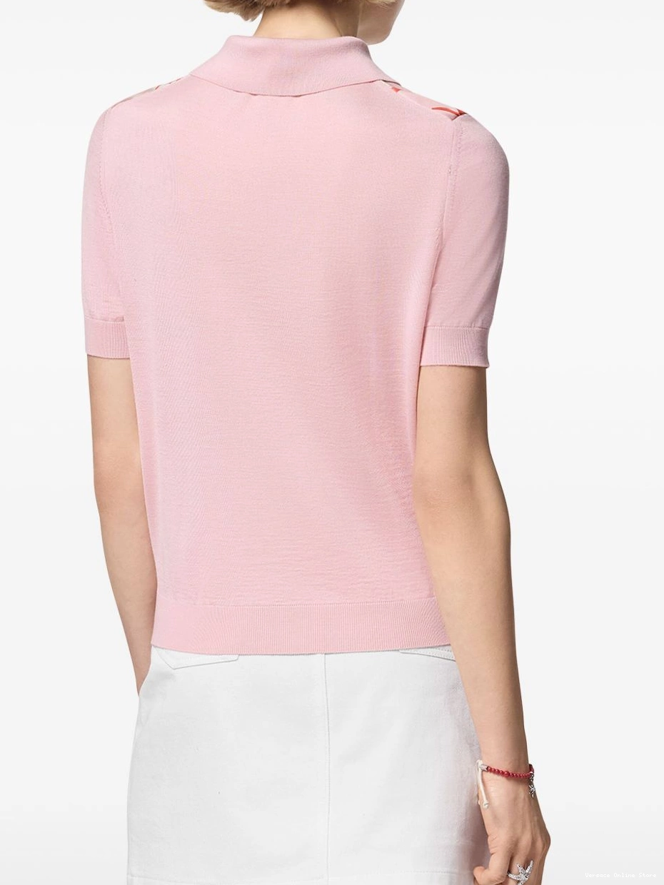 Affordable shirt Versace Sea knitted Women Barocco polo 0316