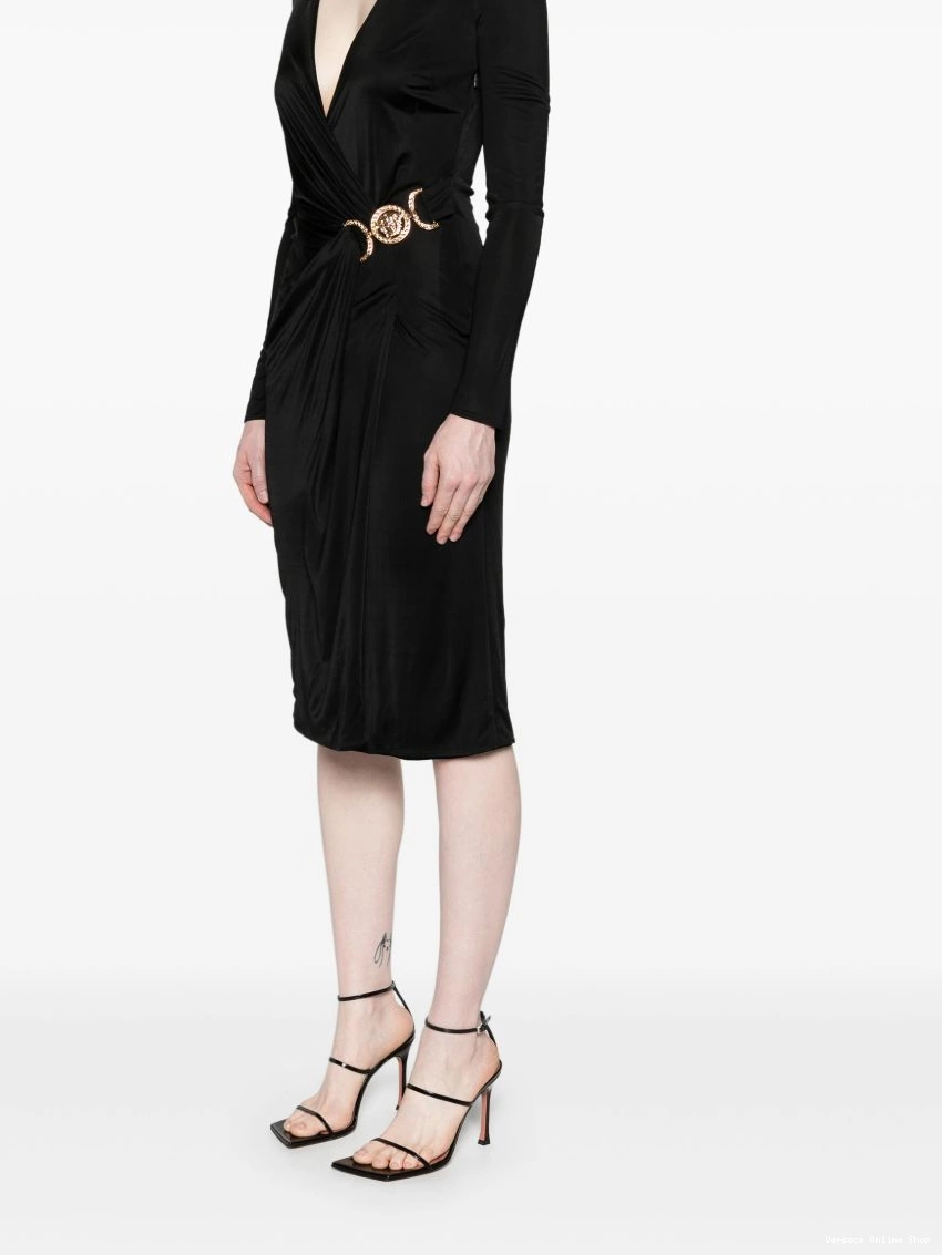 Affordable jersey midi dress Women Versace Medusa-plaque 0321
