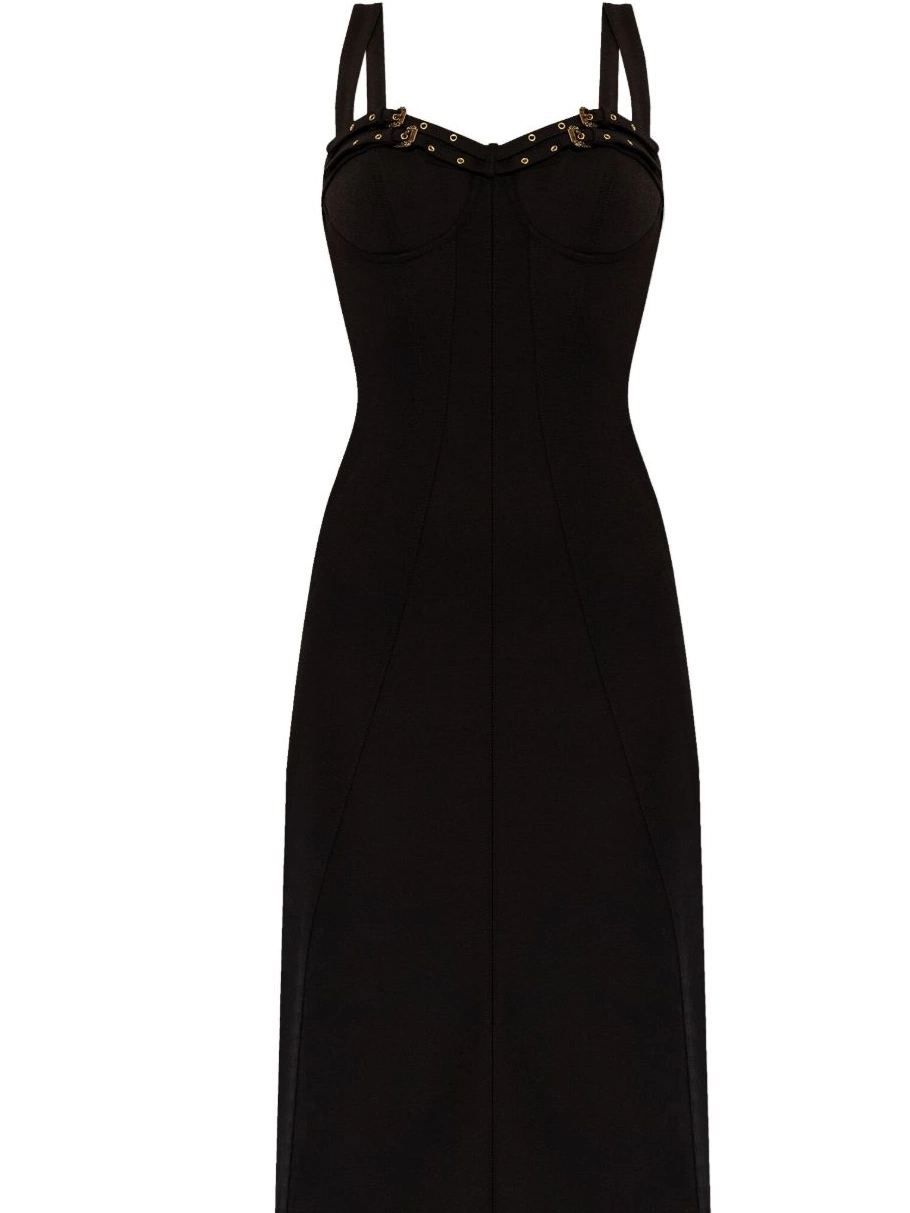 Cheap Women midi dress buckled-trim Versace Couture Jeans 0320