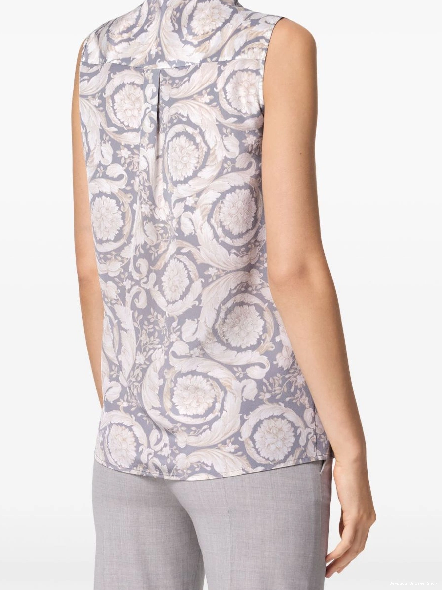 Affordable Barocco Versace Women silk blouse Lavalliere 0321