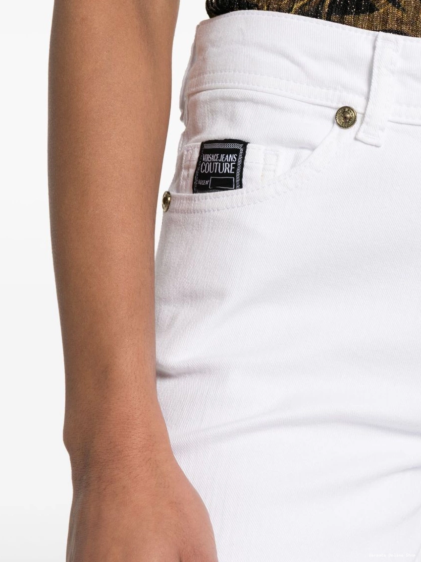 Affordable jeans Couture wide-leg Women logo-patch Versace Jeans 0322
