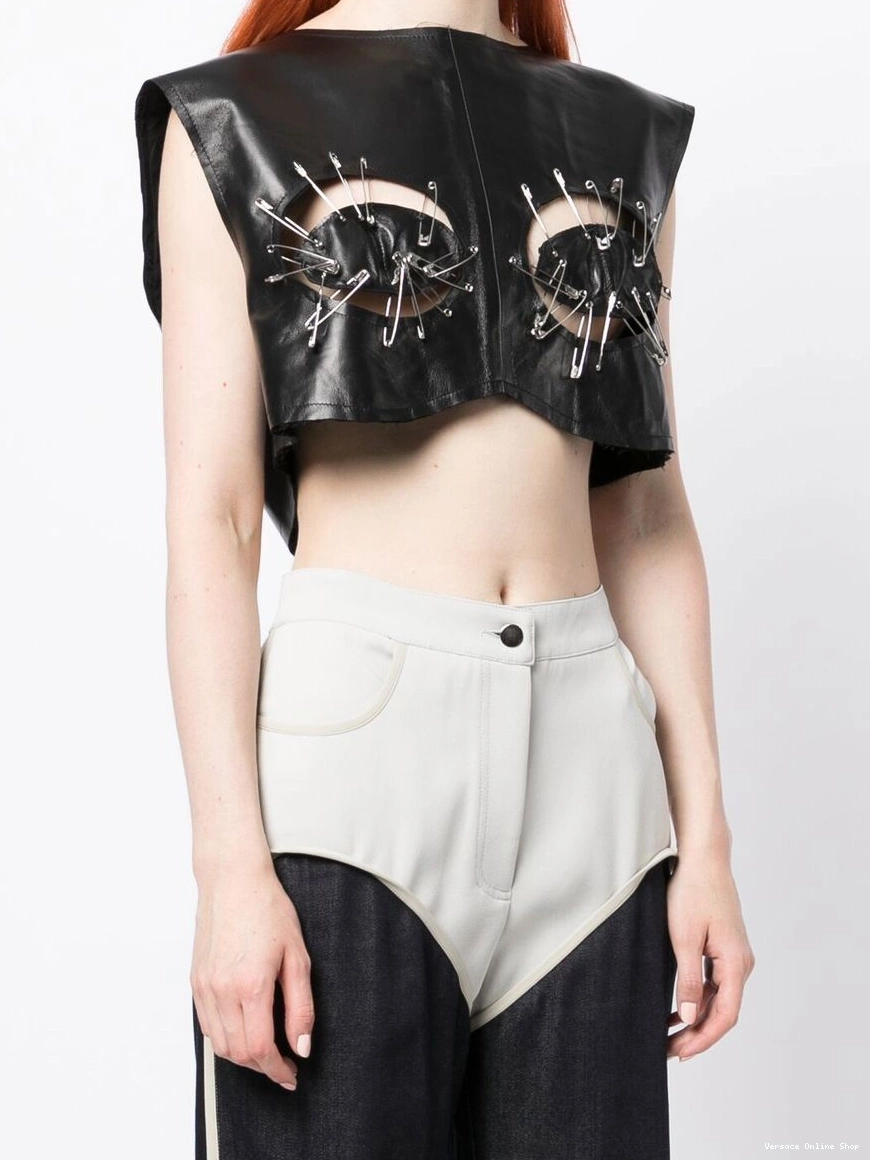 Affordable Women top safety-pin Versace detail 0318
