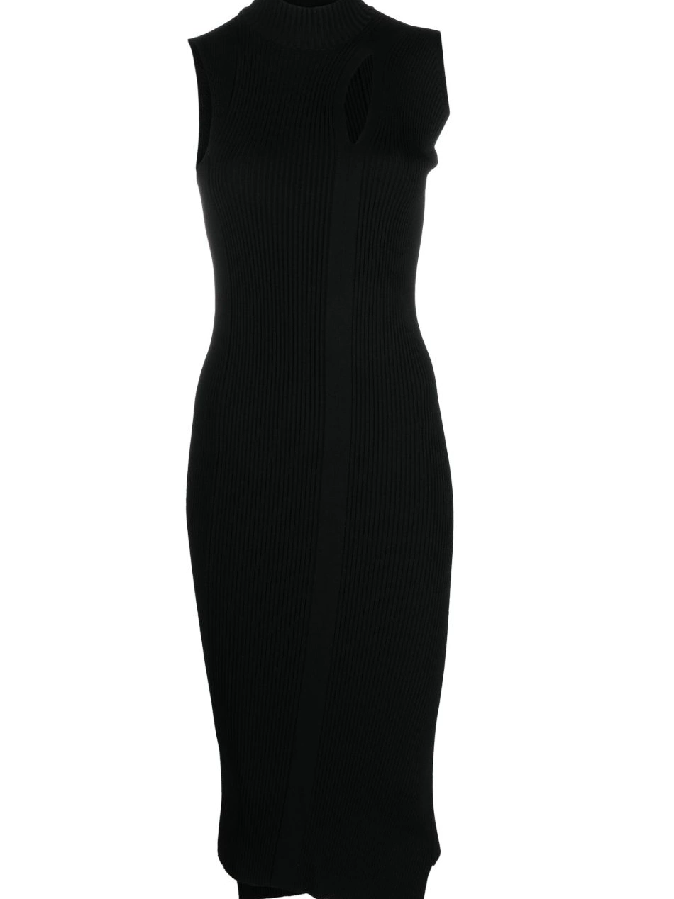 midi Versace Women Slashed roll-neck dress 0316