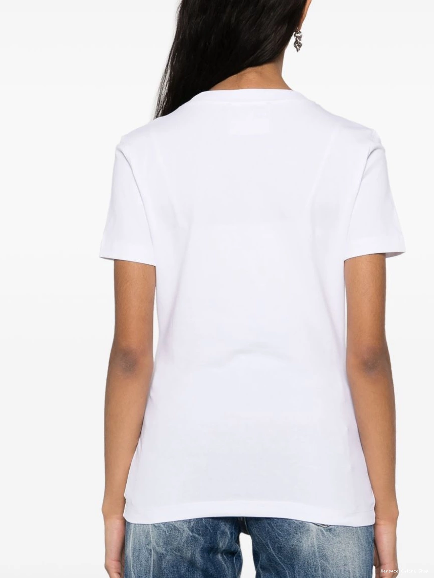 Cheap Women Down-logo Jeans Versace Upside T-shirt Couture cotton 0317