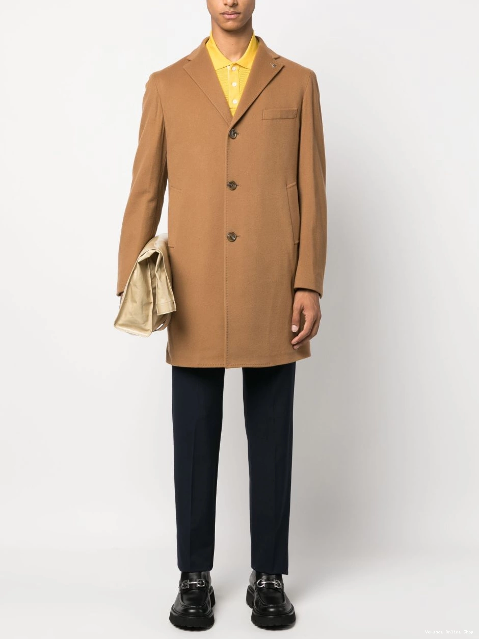 Affordable Women wool-blend Versace single-breasted coat 0316
